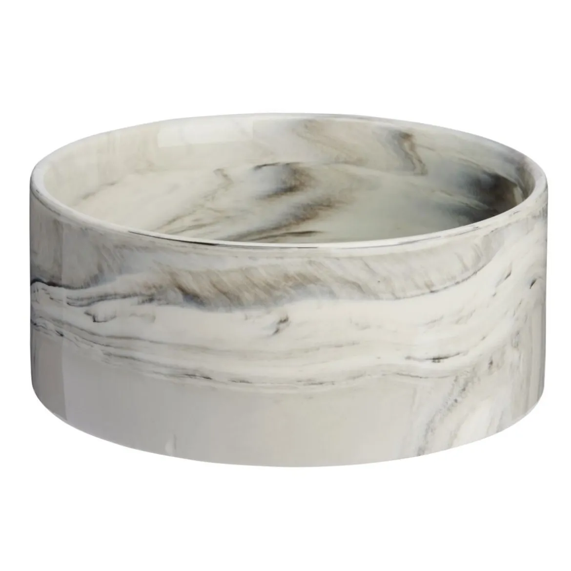 Keraaminen koirankuppi Basic Marble kermanvaalea