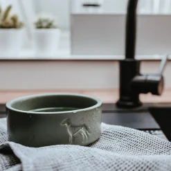Keraaminen koiran kuppi Hunter Osby, vihreä