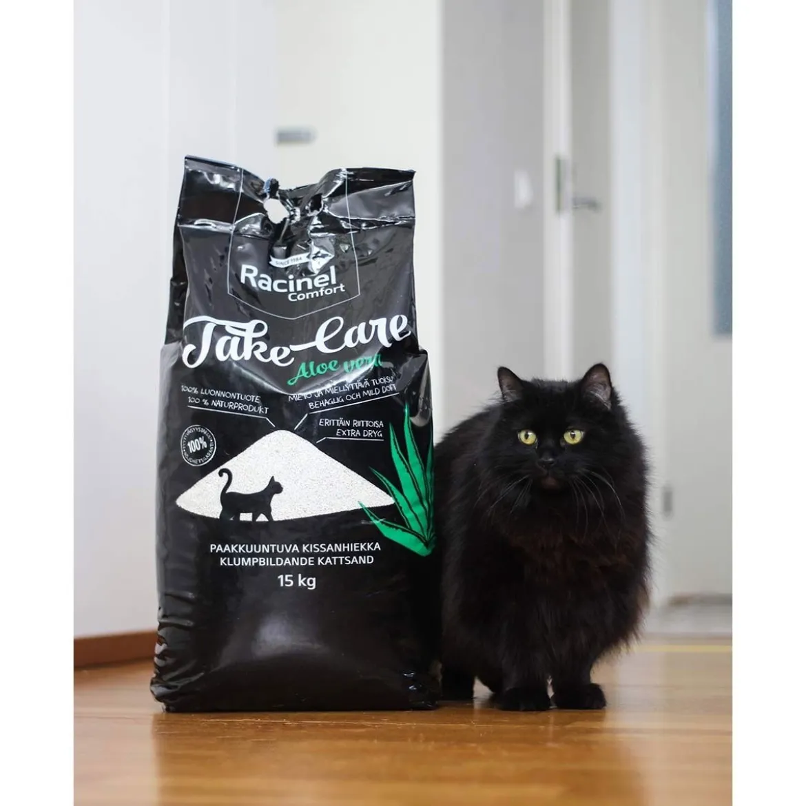 Kissanhiekka Racinel Take Care Aloe Vera, 15kg