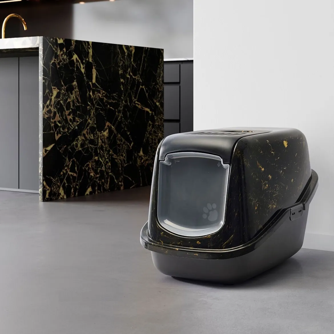Kissanvessa Savic Nestor Marble, musta-marmori