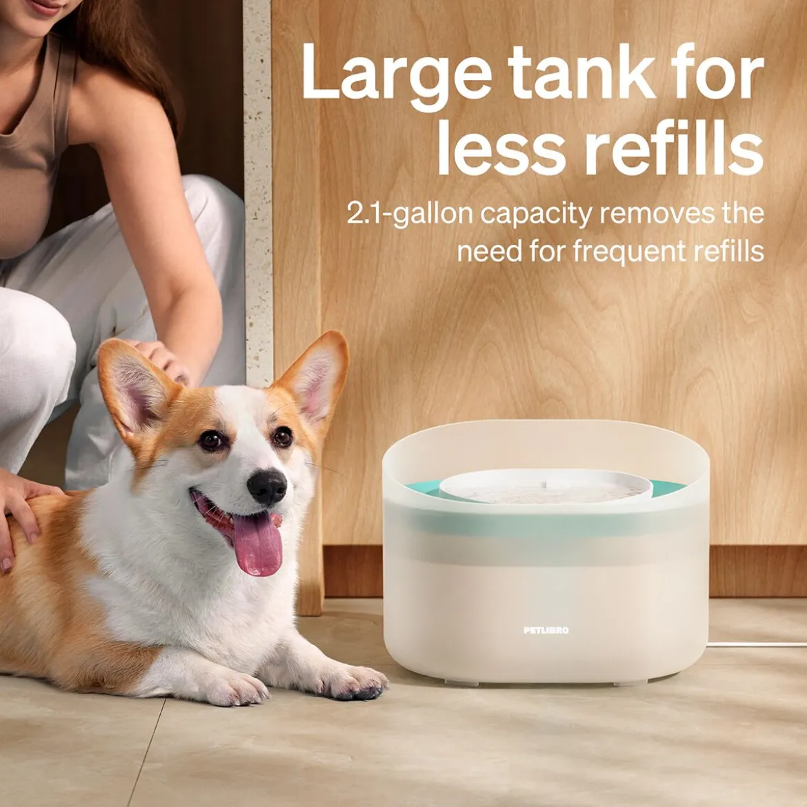 Koiran juoma-automaatti Petlibro Capsule, valkoinen
