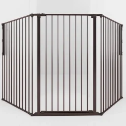 Korkea ja säädettävä koiraportti DogSpace Rocky, musta 90-221 x 104,5 cm