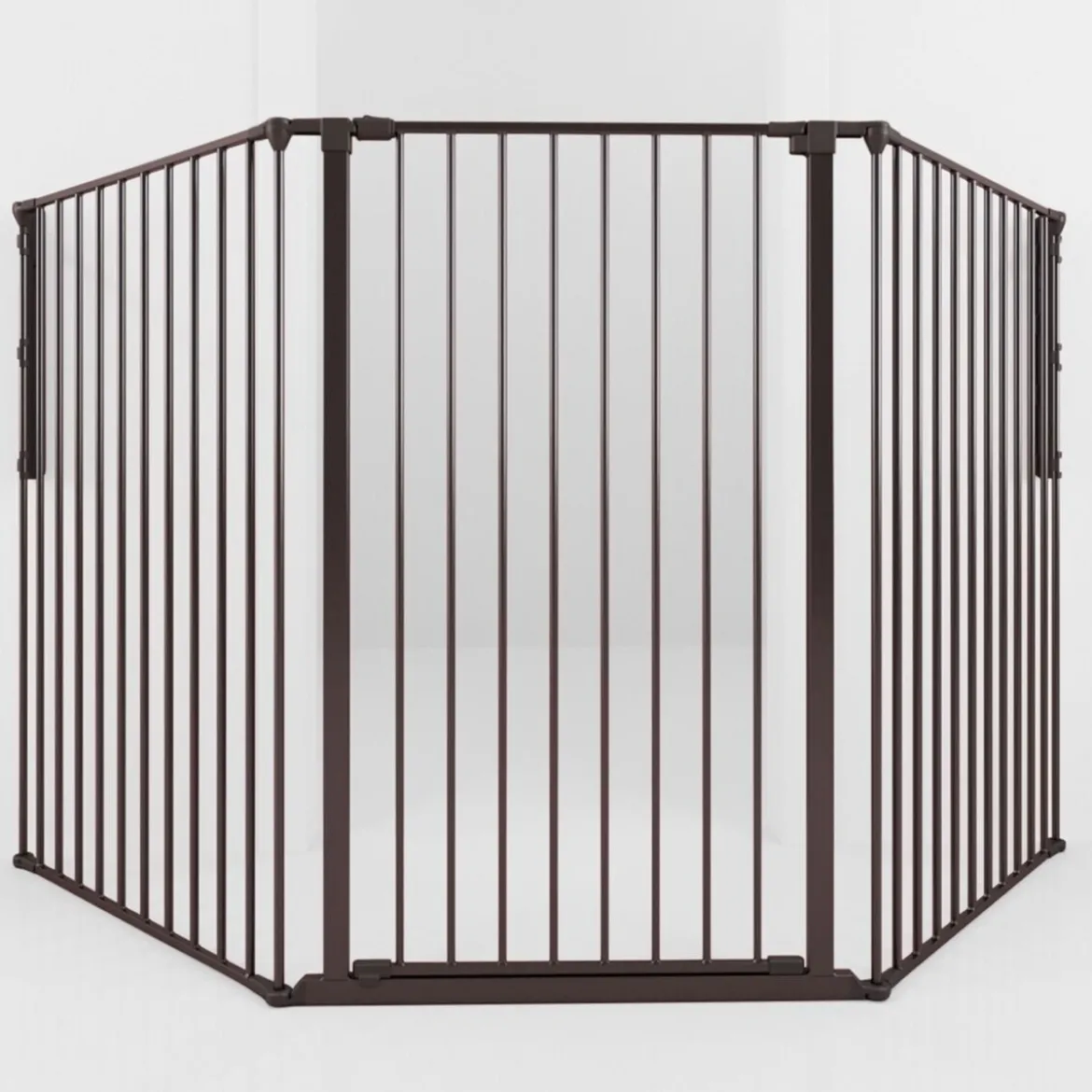 Korkea ja säädettävä koiraportti DogSpace Rocky, musta 90-221 x 104,5 cm