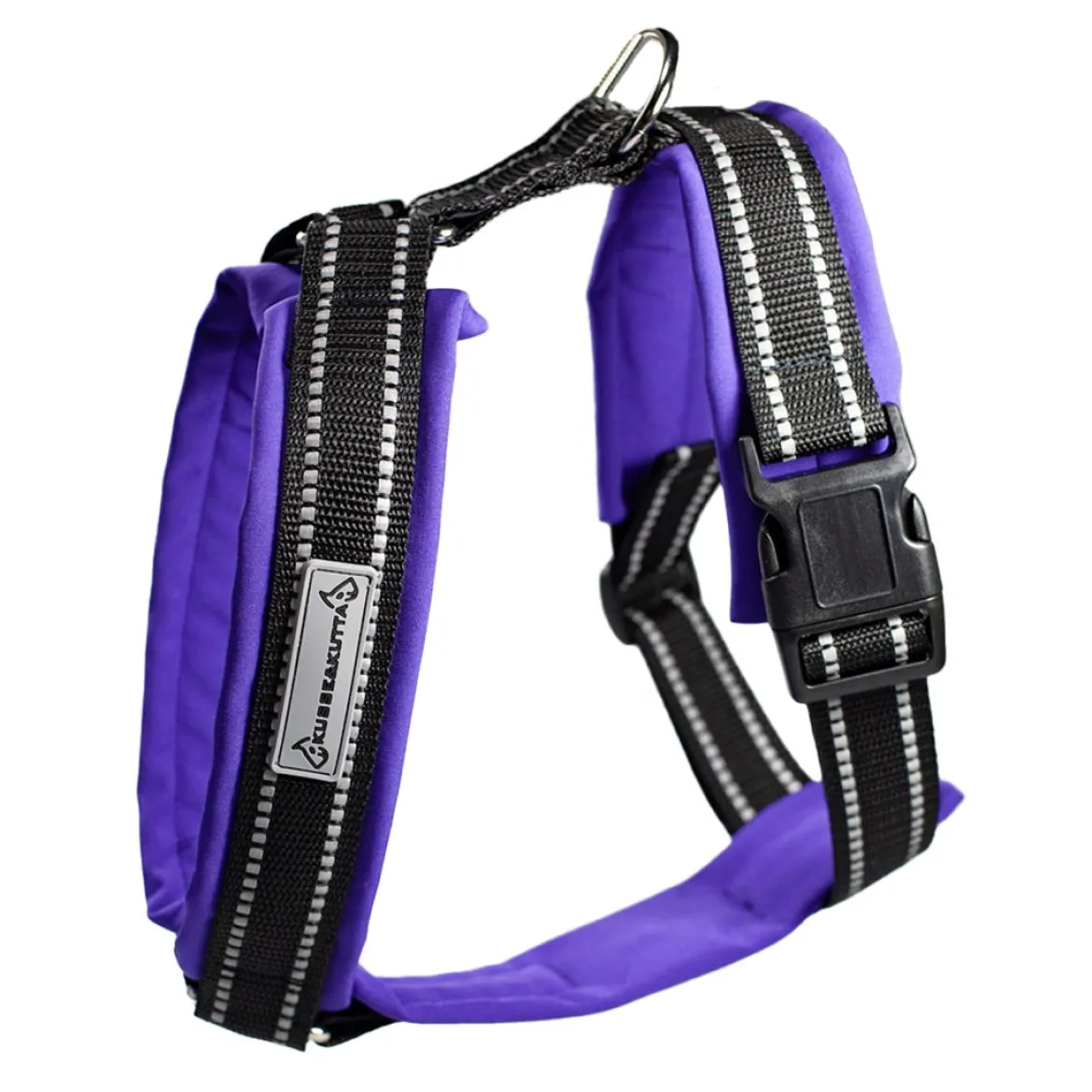Kusse&Kutta-koiran valjaat softshell-pehmusteella, violetti