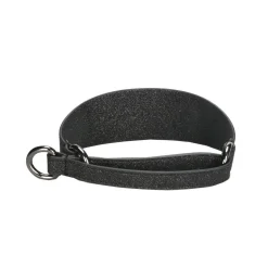 Leveä martingaalipanta Collar of Sweden, musta glitter