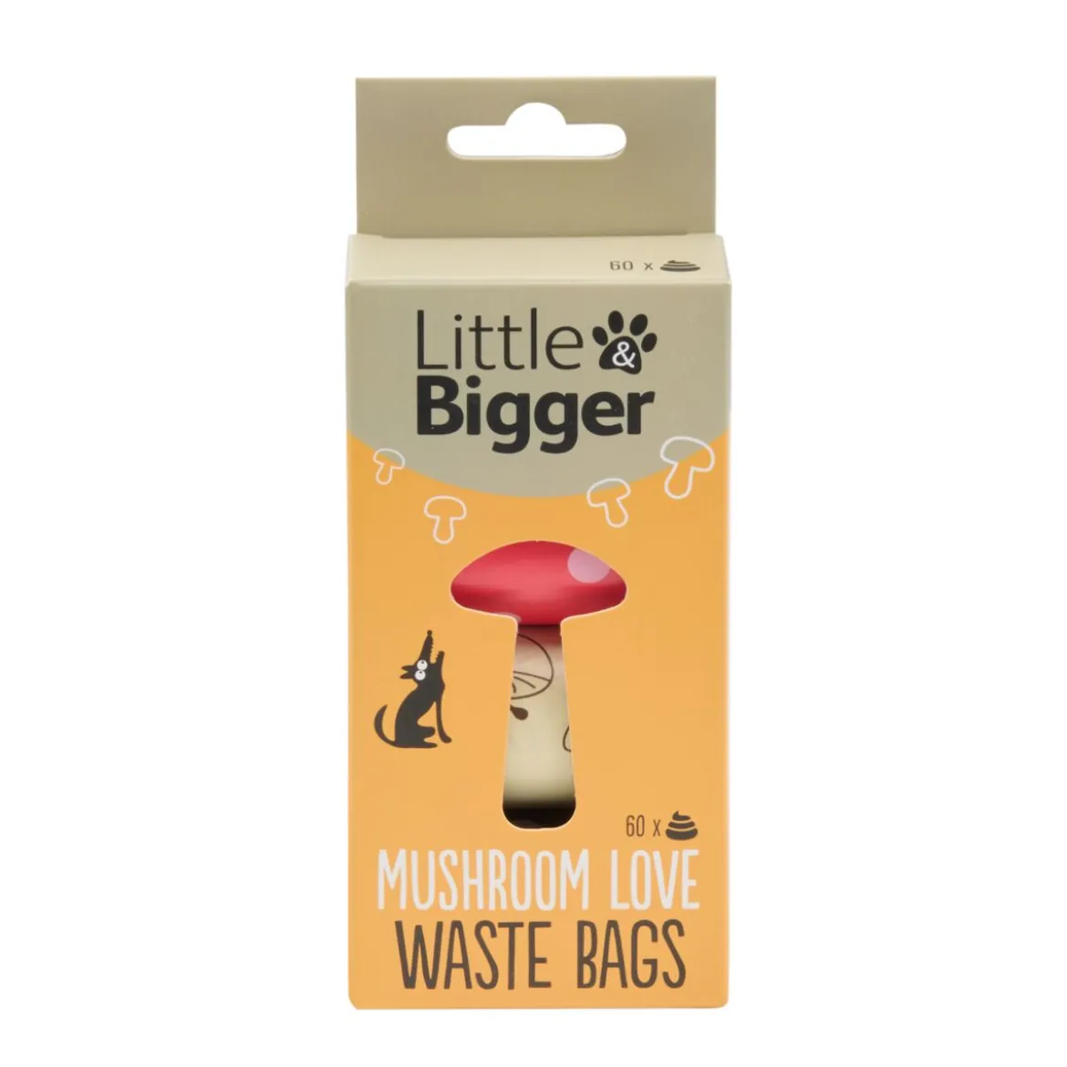 Little&Bigger Mushroom Love -koiran kakkapussit 60 kpl