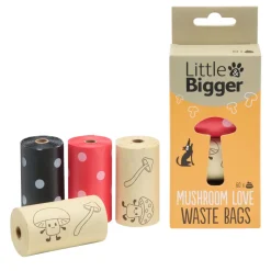 Little&Bigger Mushroom Love -koiran kakkapussit 60 kpl