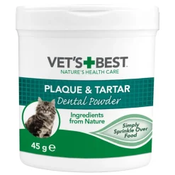 Merilevä kissalle Vet’s Best Cat Plaque & Tartar Powder 45 g