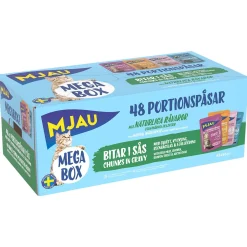 Mjau Megapack lihaa ja kalaa kastikkeessa 48 x 85 g