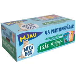 Mjau Megapack lihaa ja kalaa kastikkeessa 48 x 85 g