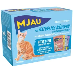 Mjau Multipack lihaa ja kalaa hyytelössä 12 x 85 g