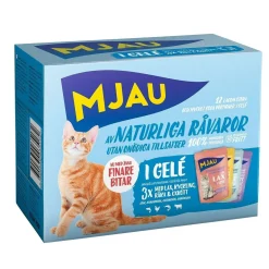 Mjau Multipack lihaa ja kalaa hyytelössä 12 x 85 g