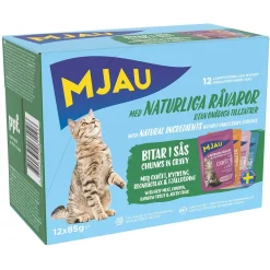Mjau Multipack lihaa ja kalaa kastikkeessa 12 x 85 g