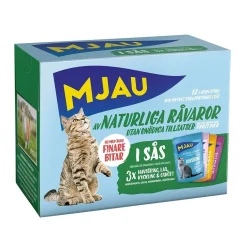 Mjau Multipack lihaa ja kalaa kastikkeessa 12 x 85 g
