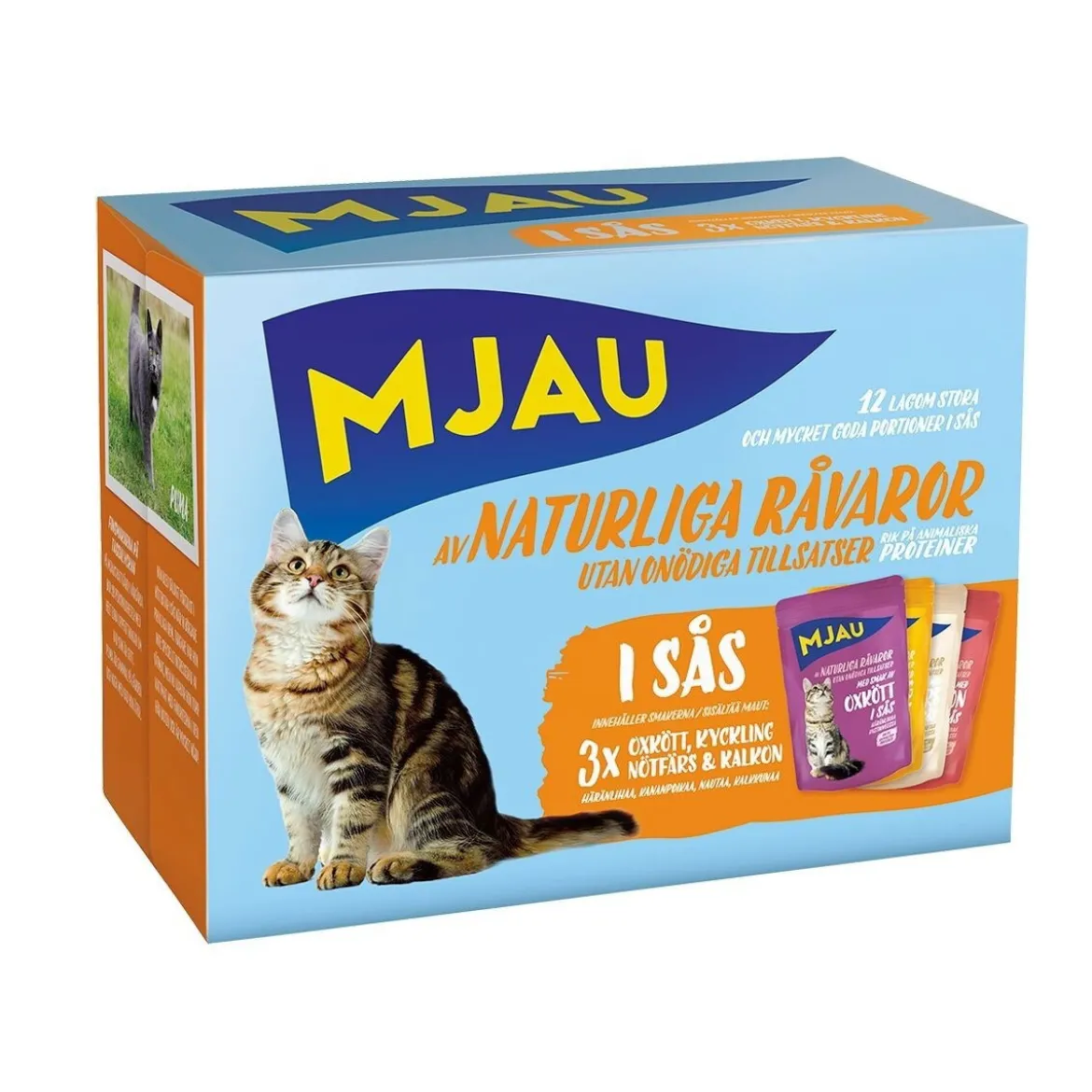 Mjau Multipack lihaa kastikkeessa 12 x 85 g