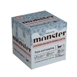 Monster Cat Adult Panna Catta Chicken & Salmon 2 x 80 g