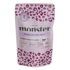 Monster Cat Adult Sterilized Red Meat Patee 85 g