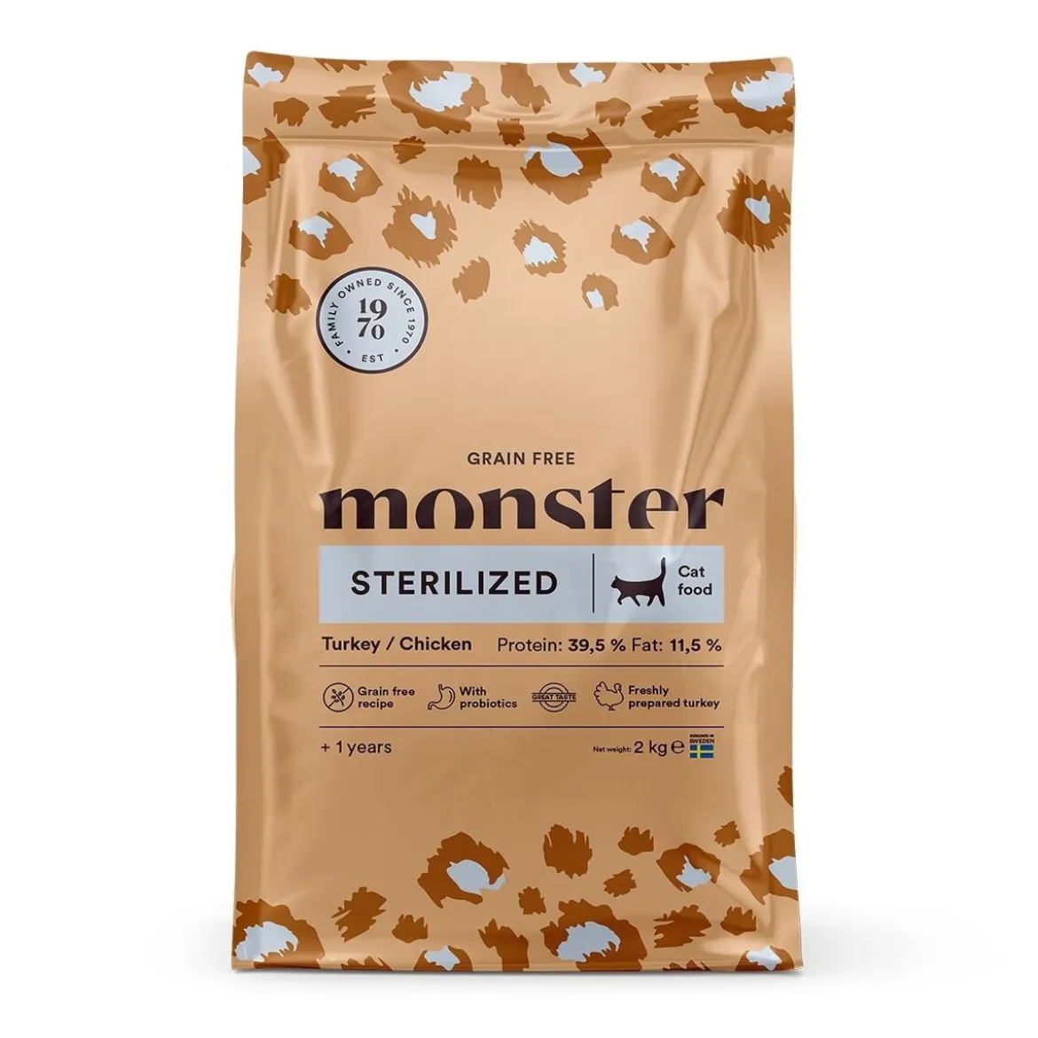 Monster Cat Grain Free Sterilized Kalkkuna & Kana