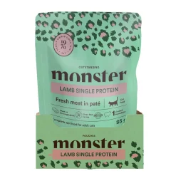 Monster Cat Pouch Adult Lamb 16 x 85 g