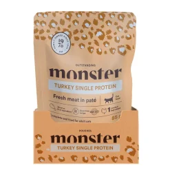 Monster Cat Pouch Adult Turkey 16 x 85 g