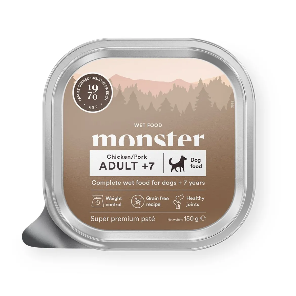 Monster Dog Adult +7 Chicken/Pork Patee 150 g