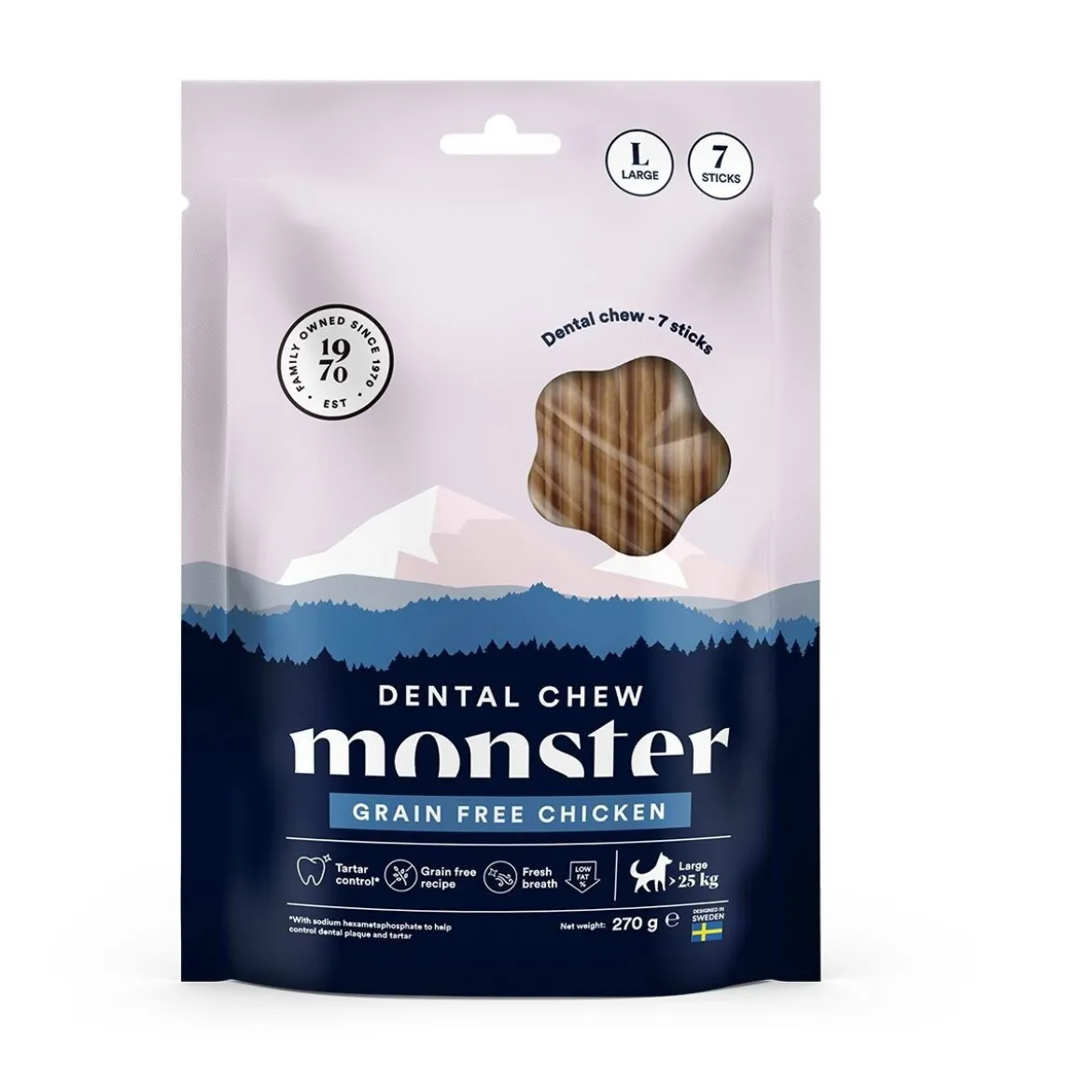 Monster Dog Dental Chew Grain Free Chicken Large