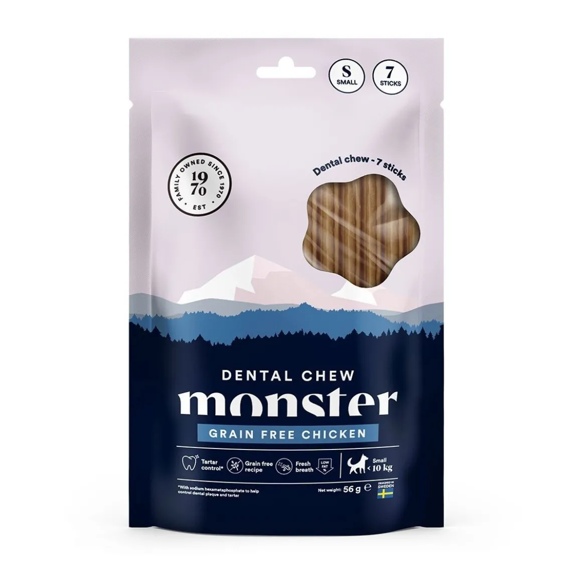 Monster Dog Dental Chew Grain Free Chicken Small