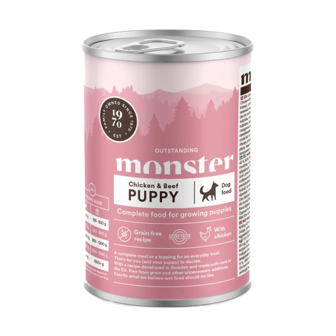 Monster Dog Puppy Kana ja Naudanliha 400g