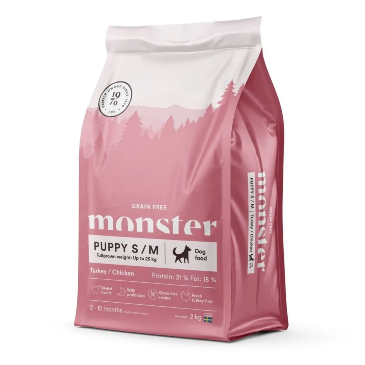 Monster Puppy Small Grain Free Kalkkuna&Kana