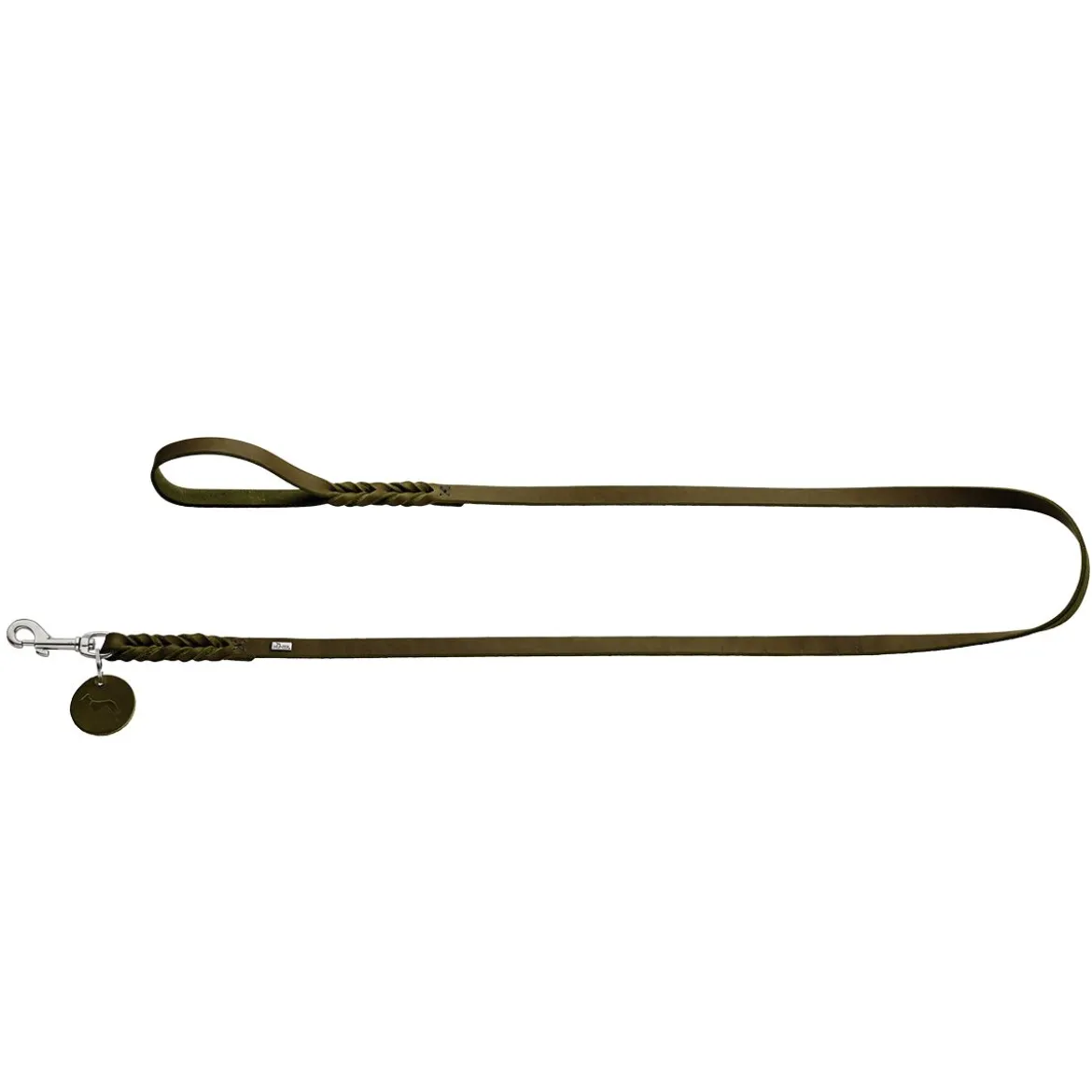 Nahkainen talutin Hunter Solid Education, oliivi