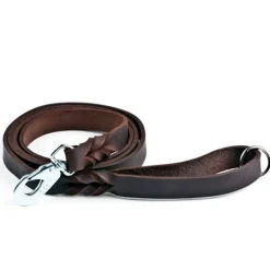 Nahkatalutin Feel Leather Braid, ruskea