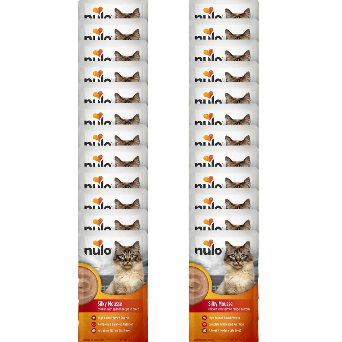 Nulo Silky Mousse Cat kana & lohi liemessä 79 g