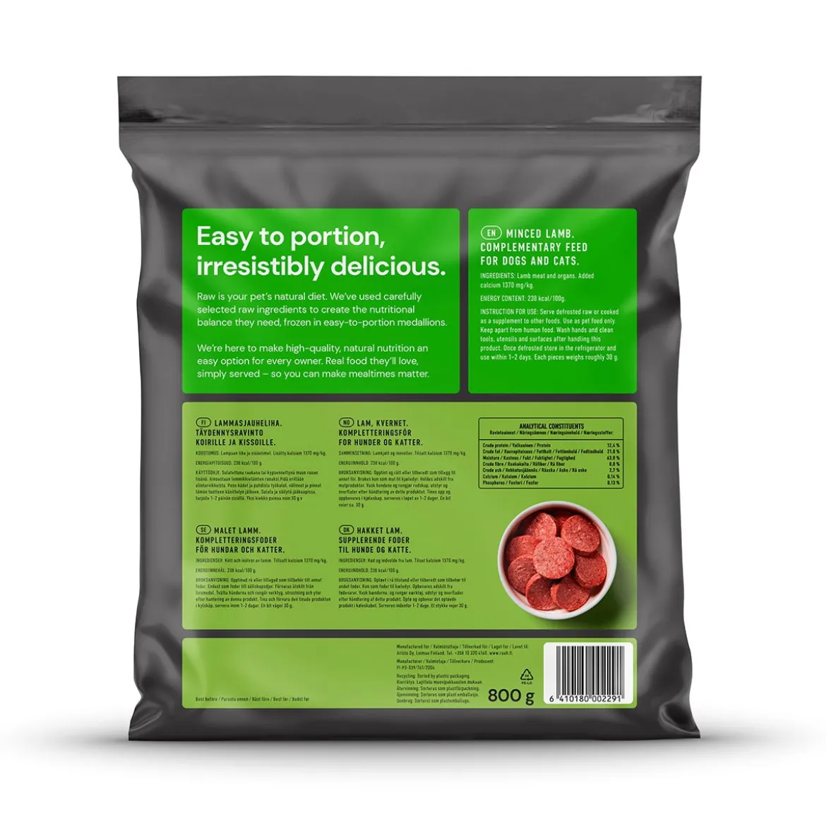Nutriment by RAUH! Lammasmedaljonki 800 g