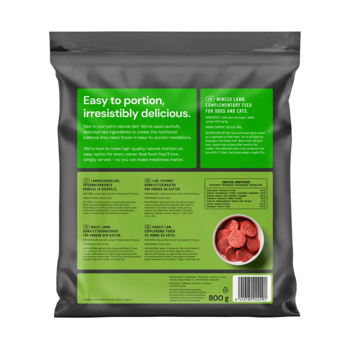 Nutriment by RAUH! Lammasmedaljonki 800 g