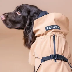 PAIKKA koiran sadetakki, heijastava taupe