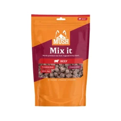 Pakastekuivattu koiranruoka Mush Mix it, nauta