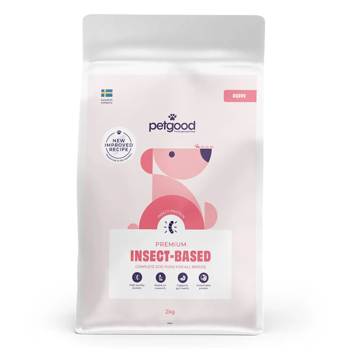 Petgood hyönteispohjainen premiumruoka pennulle