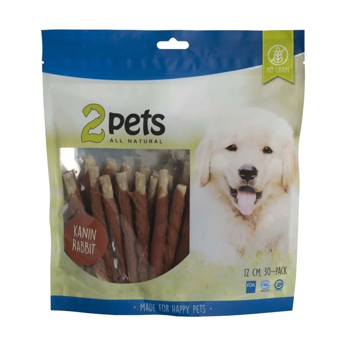 2pets Purutikut jäniksenlihalla 12 cm 30 kpl
