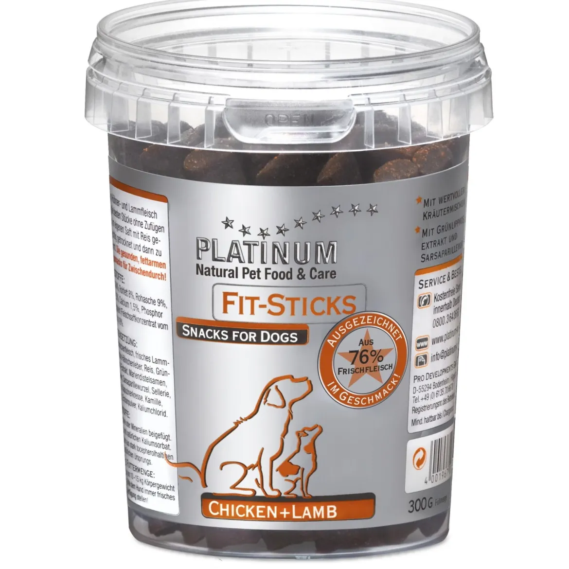 Platinum Fit Sticks Kana & lammas, 300g