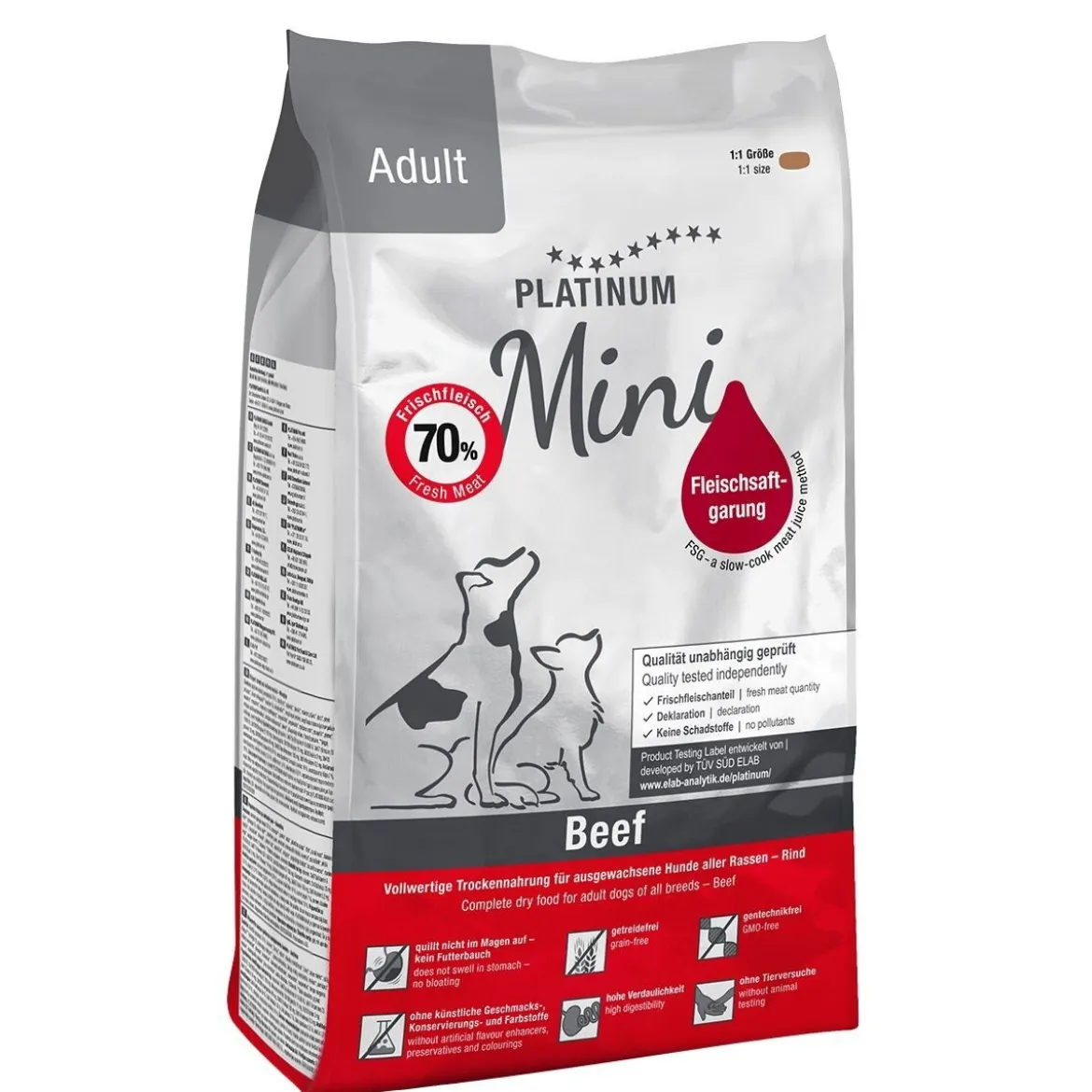 Platinum Mini Adult Beef+Potato 900 g