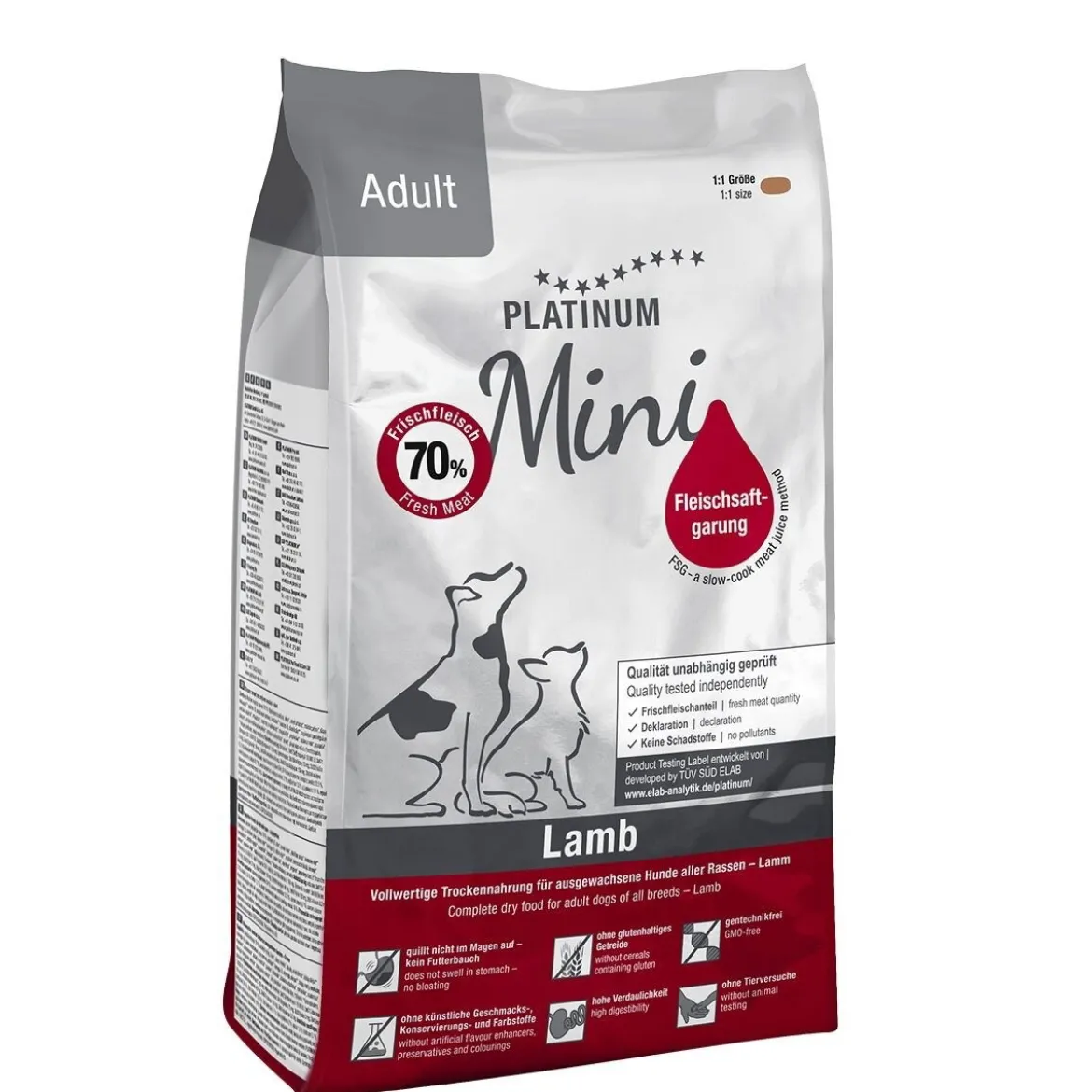Platinum Mini Adult Lamb+Rice 900 g