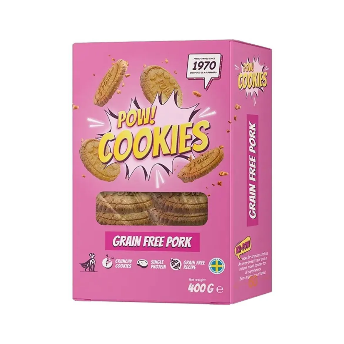 POW! Koirankeksi viljaton possu 400 g