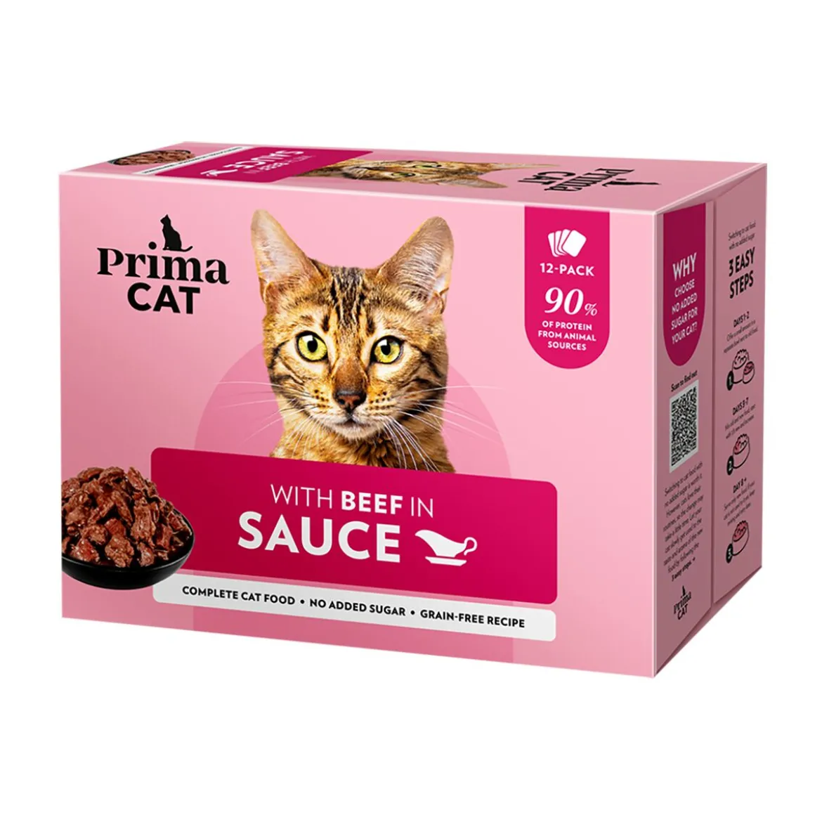 PrimaCat nautaa kastikkeessa 12 x 85 g