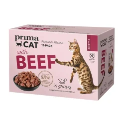 PrimaCat nautaa kastikkeessa 12 x 85 g