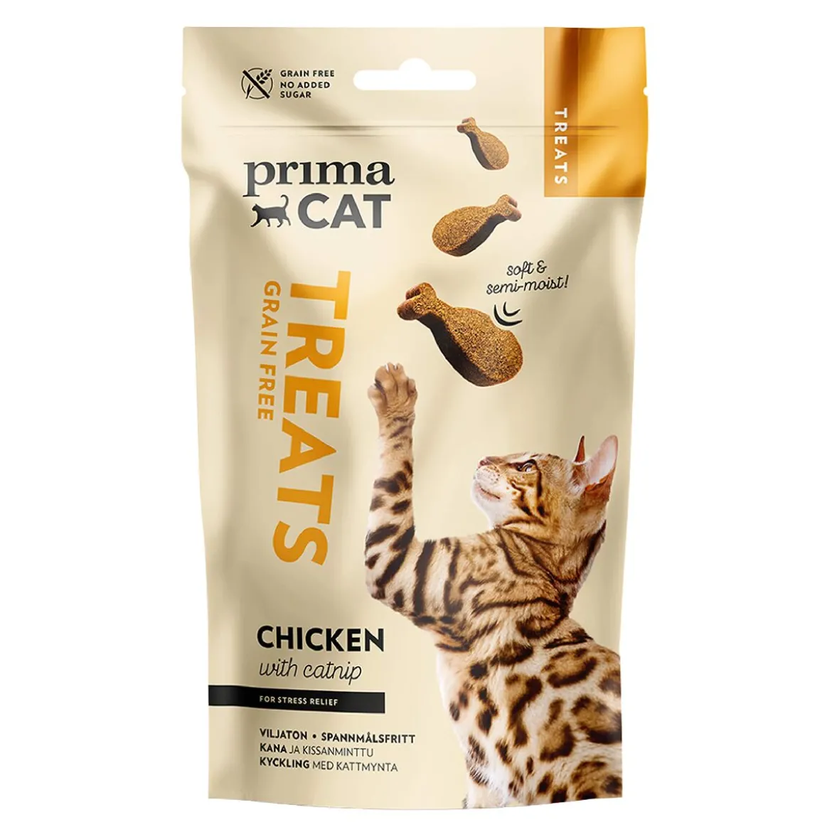 PrimaCat Softy Treats kana & kissanminttu 50 g