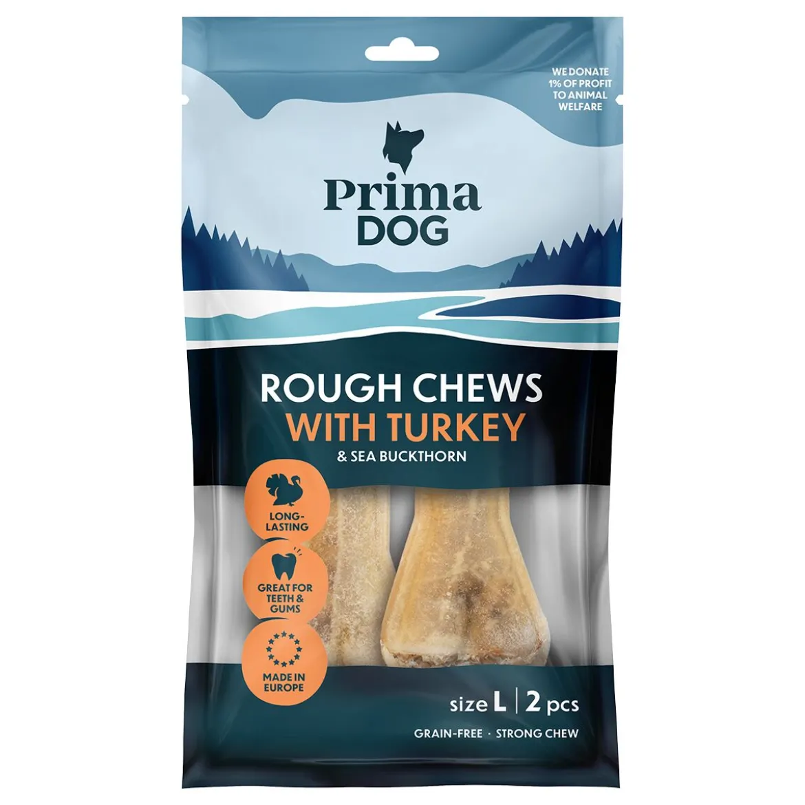 PrimaDog Rough Chews Kalkkuna-Tyrni