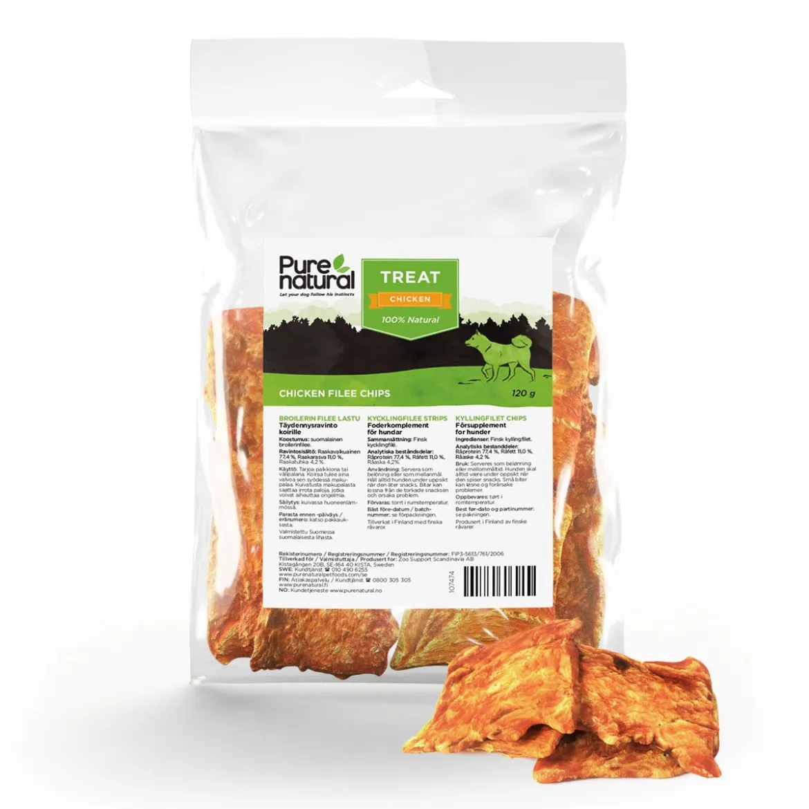 Purenatural Broilerin Fileelastu 120 g