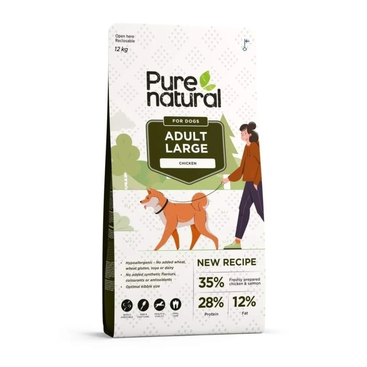 Purenatural Dog Adult Large Chicken 2 x 12 kg,vain verkosta