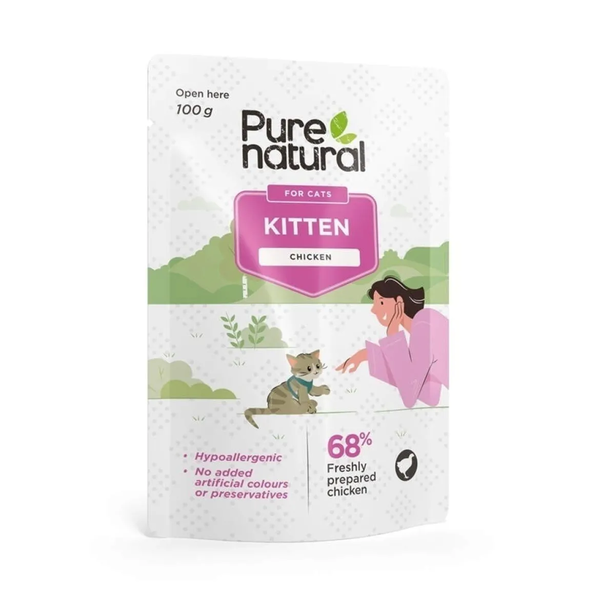 Purenatural Kitten kana & riisi, 100g
