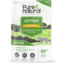Purenatural Kitten kana & riisi, 100g